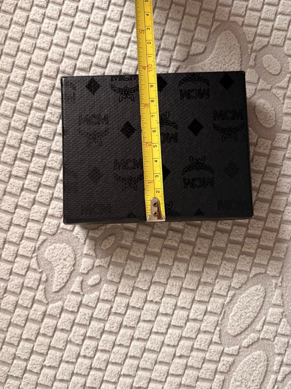 MCM Black Monogram Bi-Fold Wallet